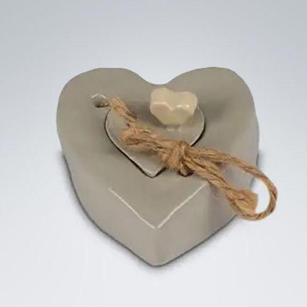359 Miniurne Herz Beige